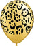 11" LEOPARD SPOTS GOLD LATEX 50CT