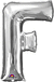 34" LETTER F SILVER - PKG