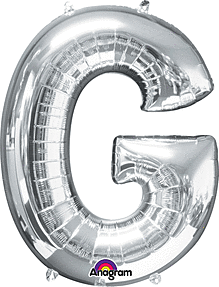34" LETTER G SILVER - PKG
