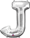 33" LETTER J SILVER - PKG