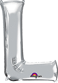 34" LETTER L SILVER - PKG