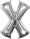 35" LETTER X SILVER - PKG