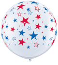 Qualatex 3' Red & Blue Star 2ct