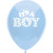 12" RND 8CT It's A Boy Sky Blue Latex Balloon