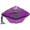 18" CONGRATS GRAD CAP PURPLE